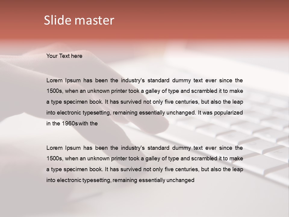 A Person Is Typing On A Laptop Keyboard PowerPoint Template