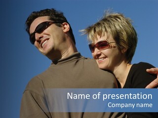 Couple Against The Sky PowerPoint Template