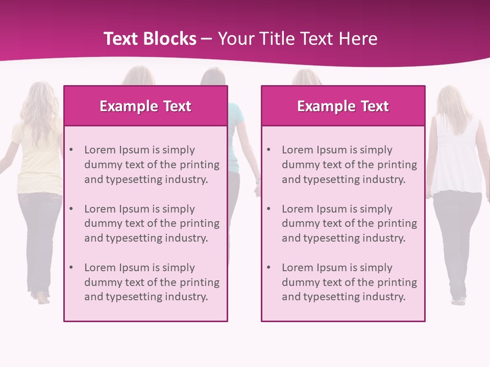 Ten Beautiful Young Women, Walking Hand In Hand. PowerPoint Template