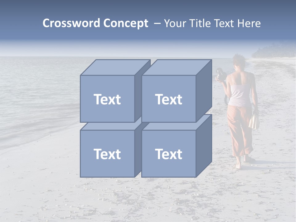 Photographer On Beach PowerPoint Template