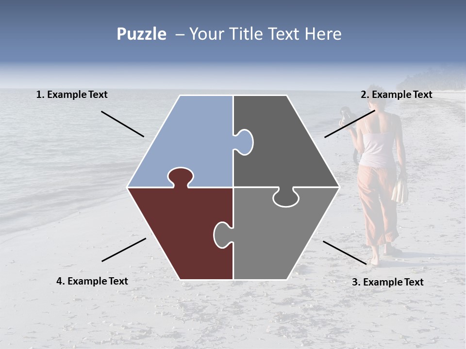 Photographer On Beach PowerPoint Template