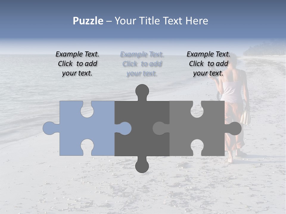 Photographer On Beach PowerPoint Template