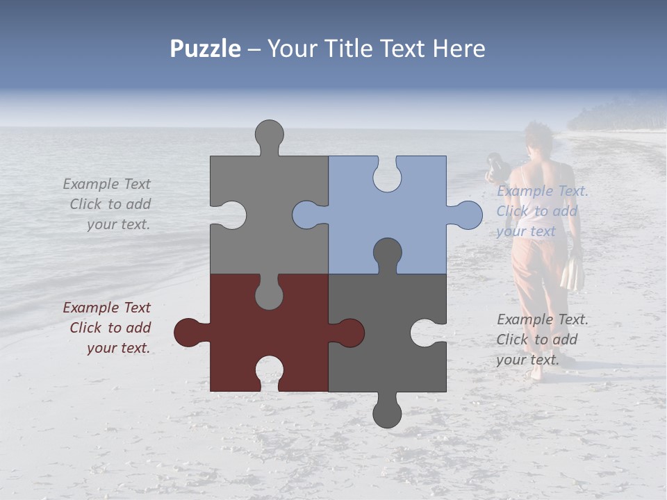 Photographer On Beach PowerPoint Template