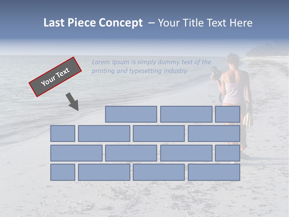 Photographer On Beach PowerPoint Template