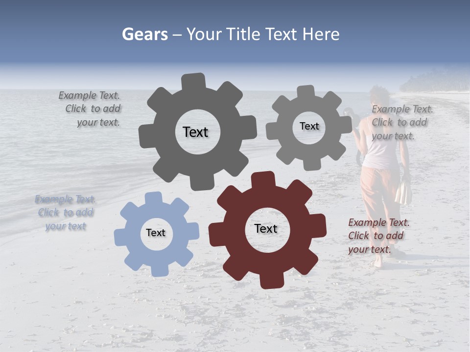 Photographer On Beach PowerPoint Template