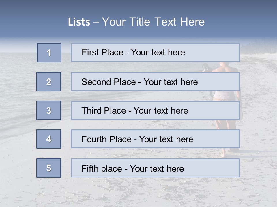 Photographer On Beach PowerPoint Template