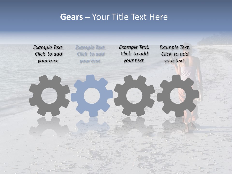 Photographer On Beach PowerPoint Template