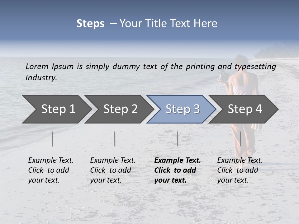 Photographer On Beach PowerPoint Template