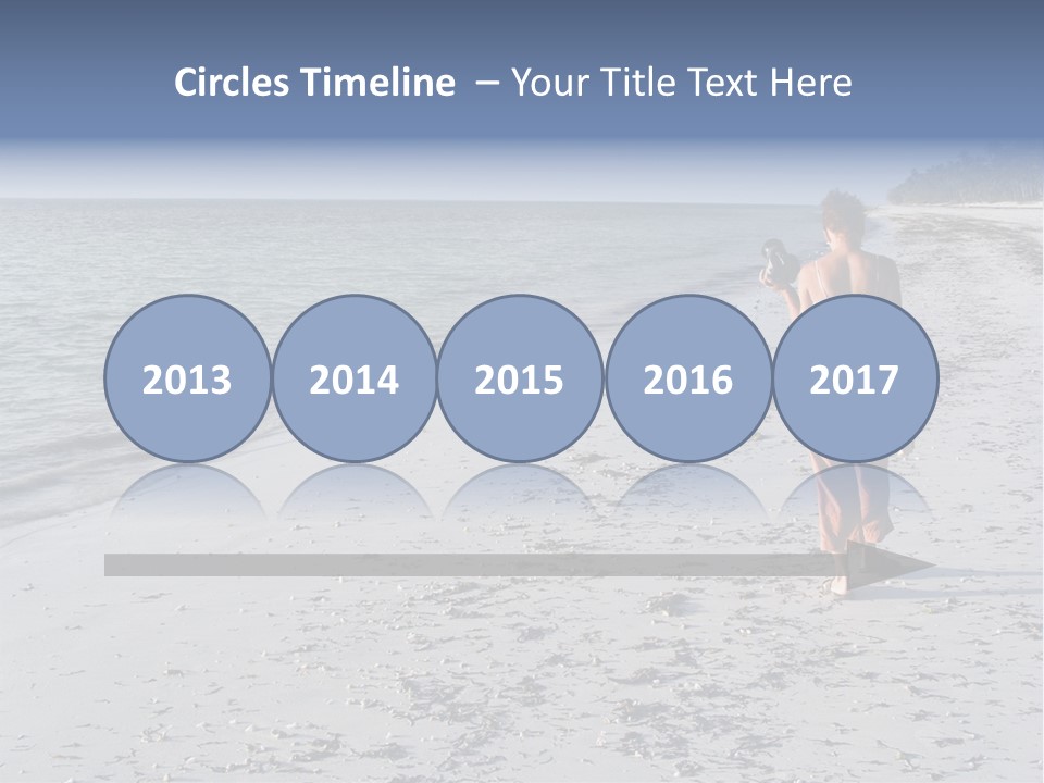 Photographer On Beach PowerPoint Template