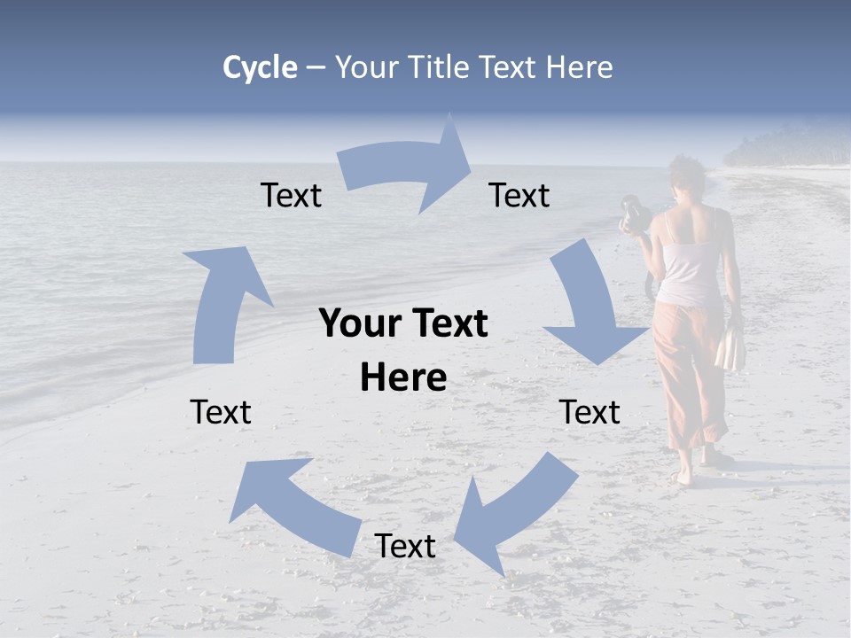 Photographer On Beach PowerPoint Template