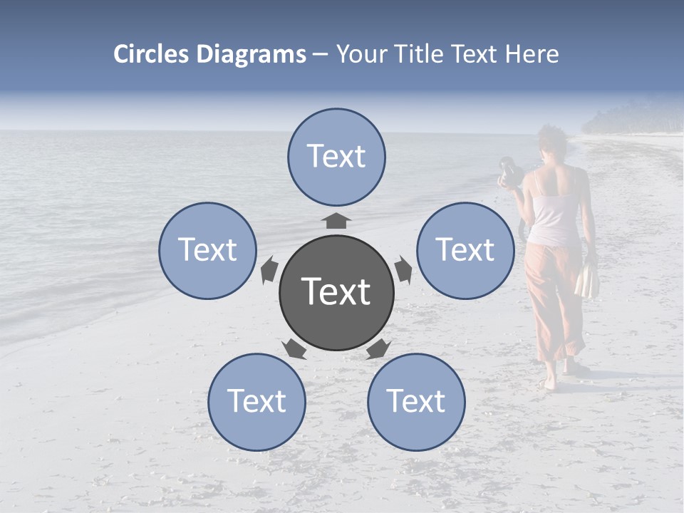 Photographer On Beach PowerPoint Template