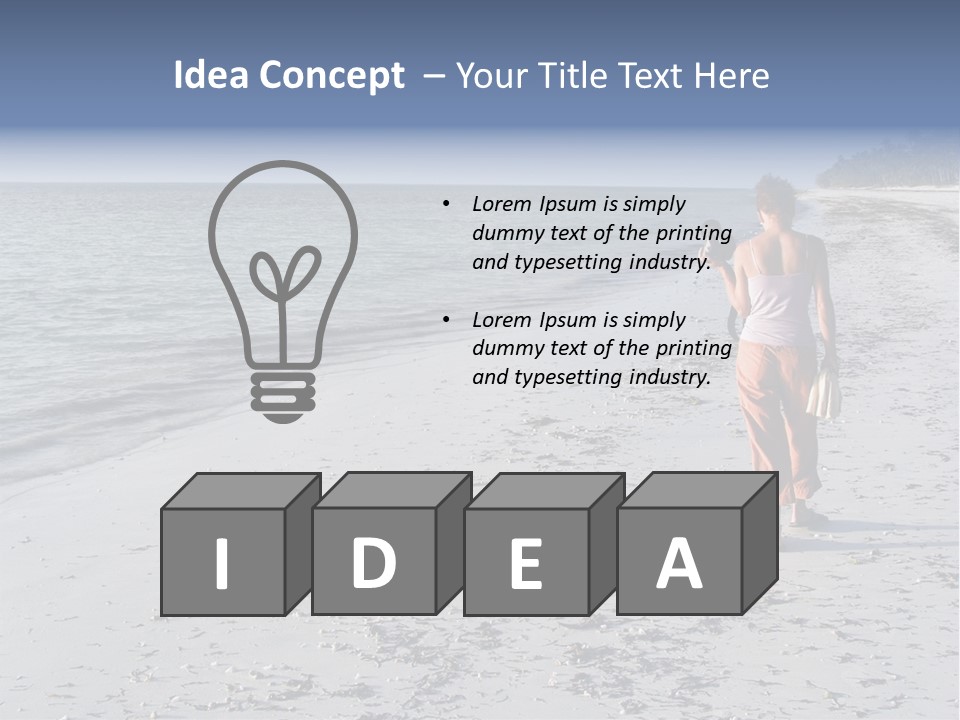 Photographer On Beach PowerPoint Template