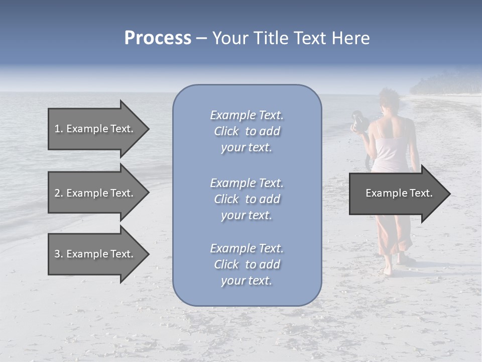 Photographer On Beach PowerPoint Template