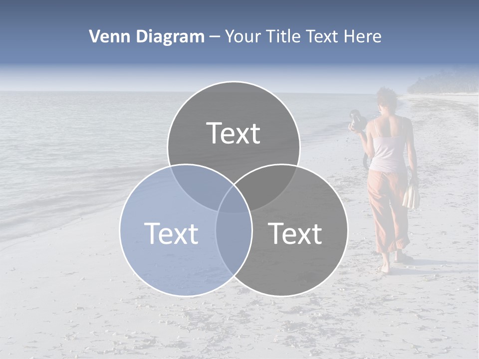 Photographer On Beach PowerPoint Template