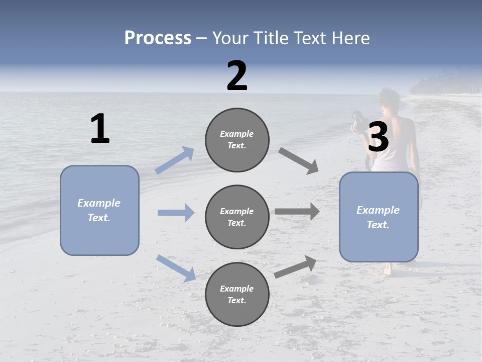 Photographer On Beach PowerPoint Template