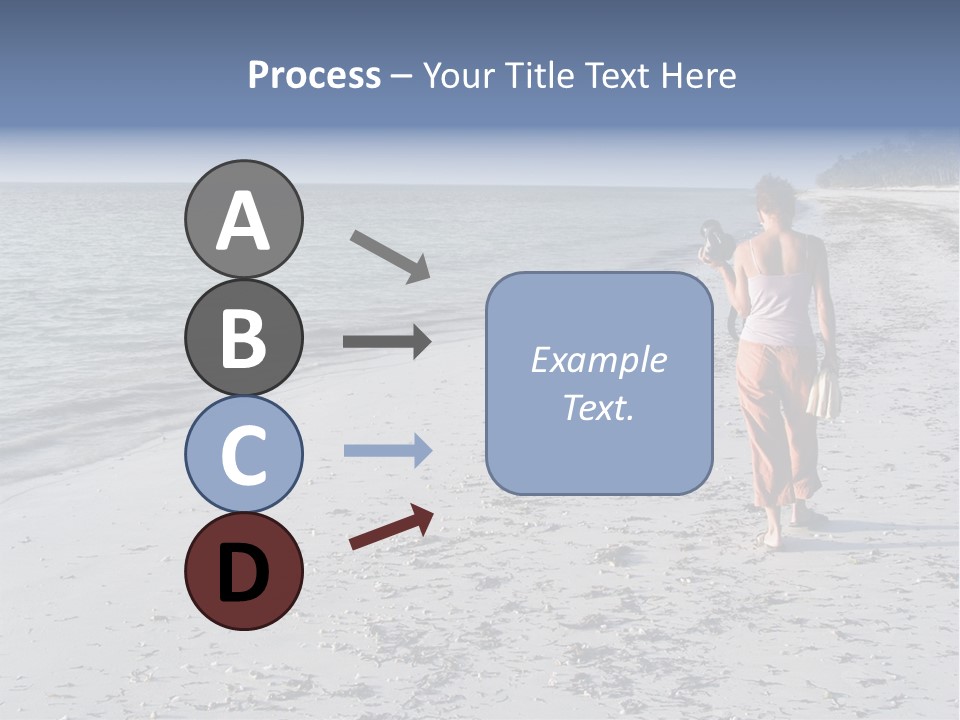 Photographer On Beach PowerPoint Template