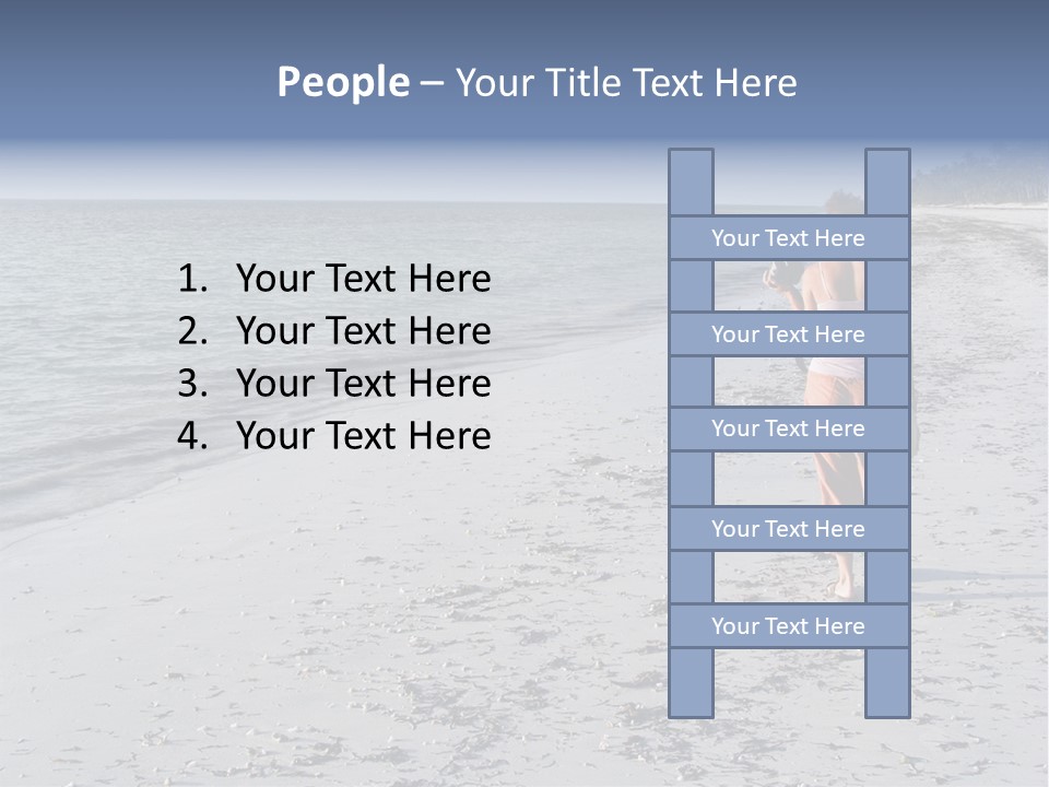 Photographer On Beach PowerPoint Template