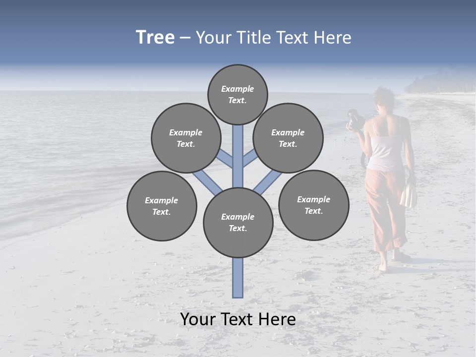 Photographer On Beach PowerPoint Template