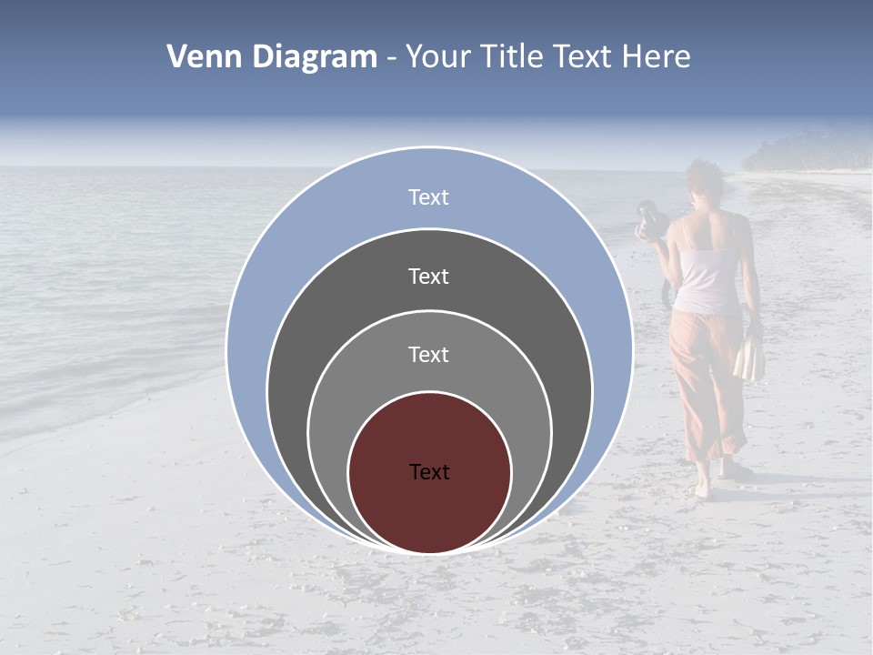 Photographer On Beach PowerPoint Template