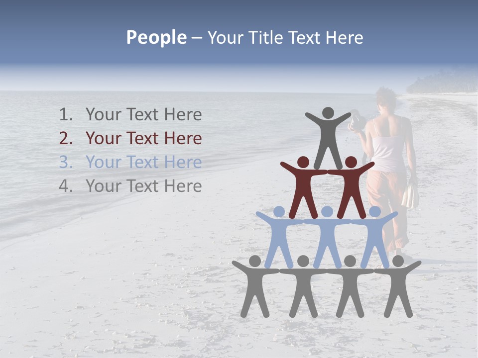 Photographer On Beach PowerPoint Template