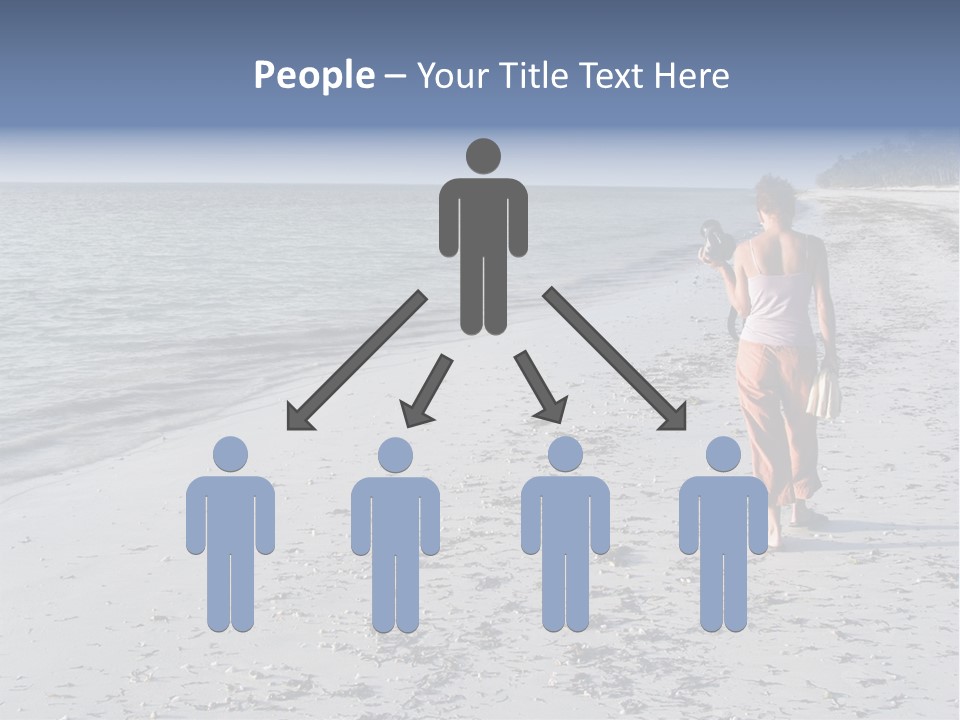 Photographer On Beach PowerPoint Template
