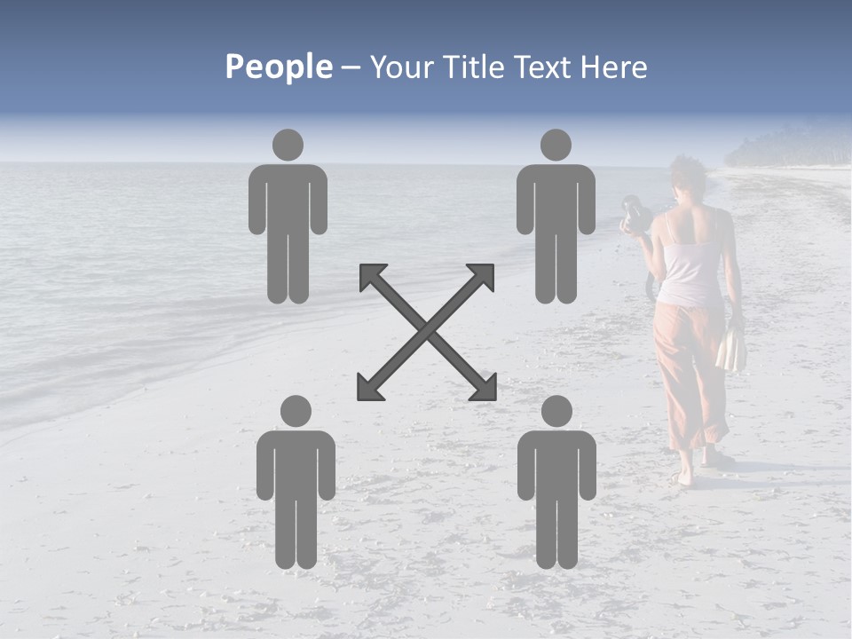 Photographer On Beach PowerPoint Template