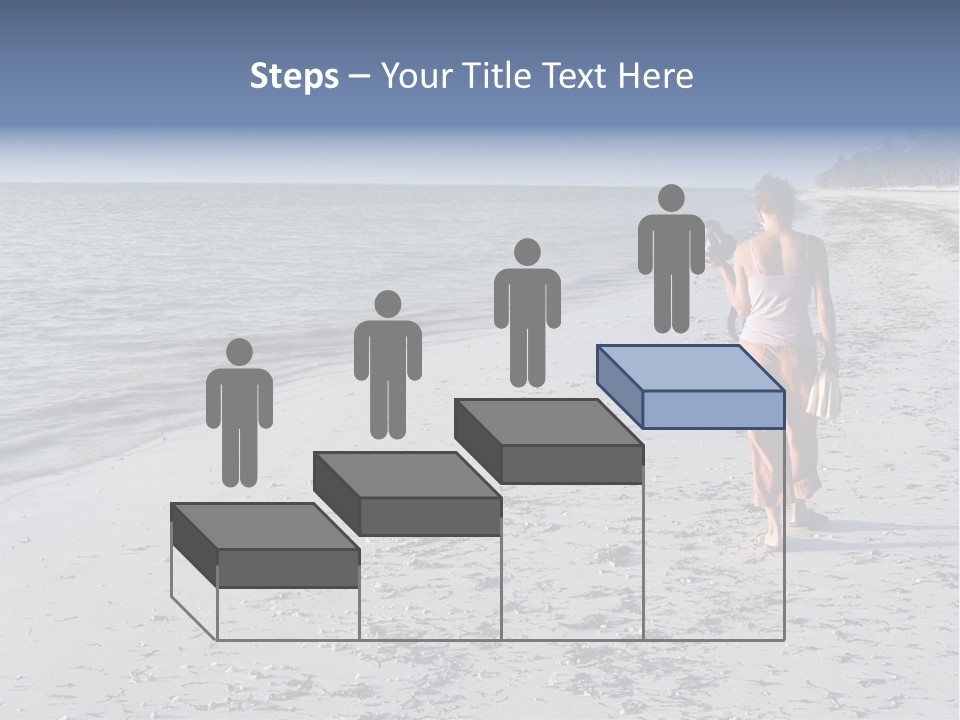 Photographer On Beach PowerPoint Template
