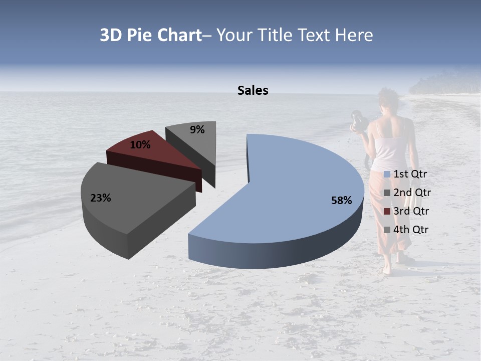 Photographer On Beach PowerPoint Template