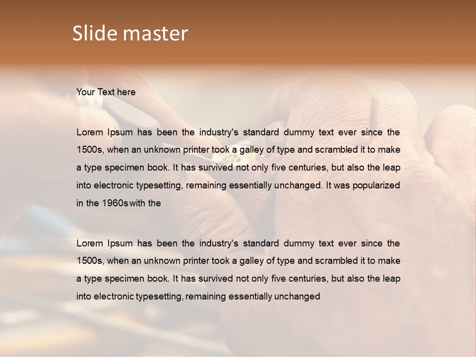 A Person Is Cutting Something With A Pair Of Scissors PowerPoint Template