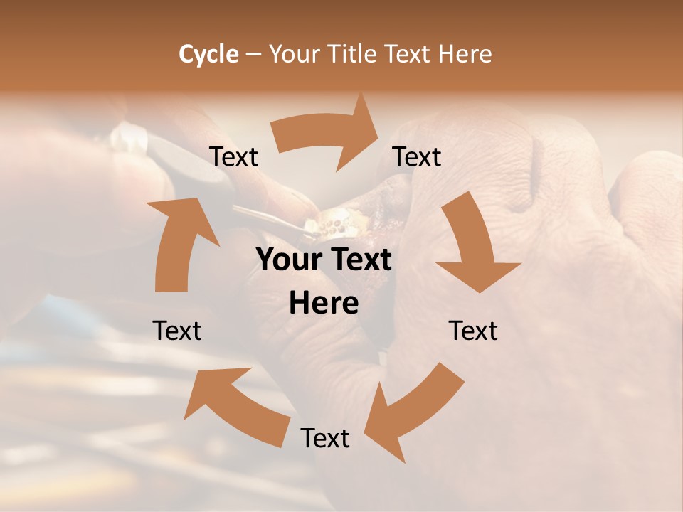 A Person Is Cutting Something With A Pair Of Scissors PowerPoint Template