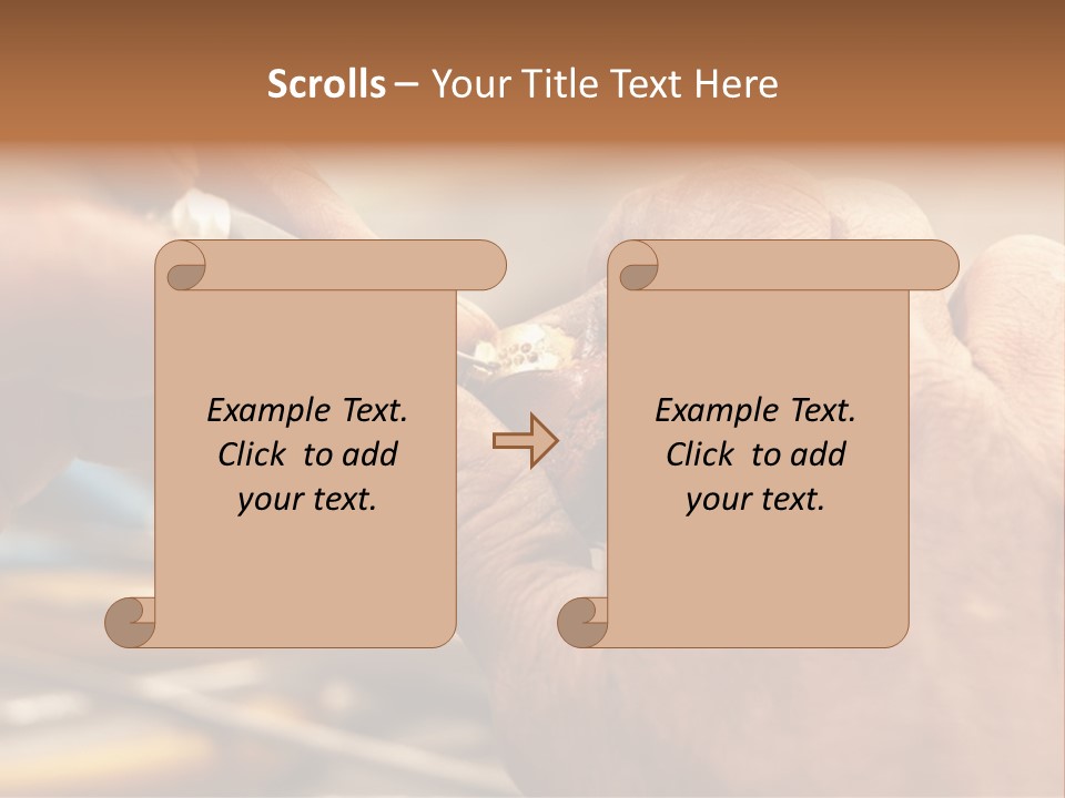 A Person Is Cutting Something With A Pair Of Scissors PowerPoint Template