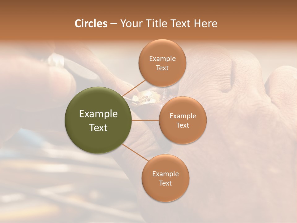 A Person Is Cutting Something With A Pair Of Scissors PowerPoint Template