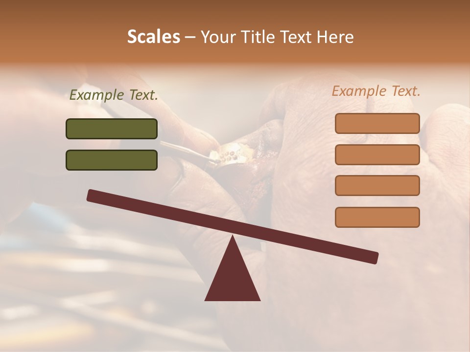 A Person Is Cutting Something With A Pair Of Scissors PowerPoint Template