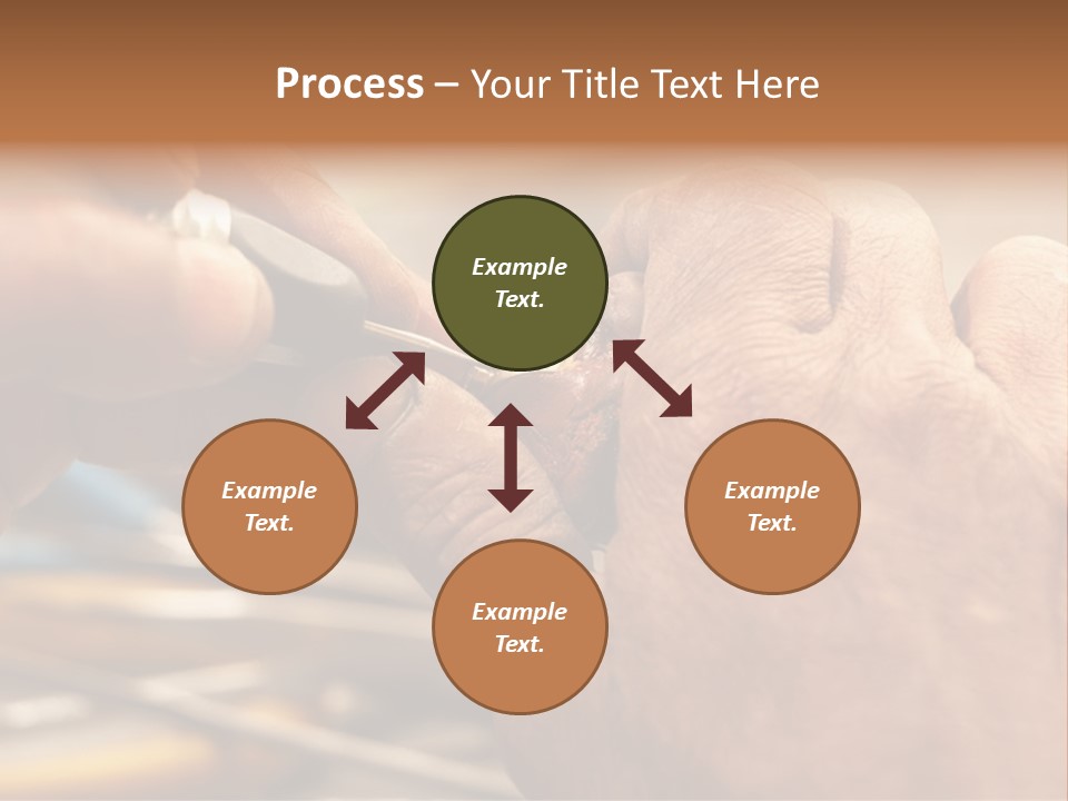 A Person Is Cutting Something With A Pair Of Scissors PowerPoint Template