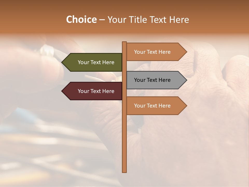 A Person Is Cutting Something With A Pair Of Scissors PowerPoint Template