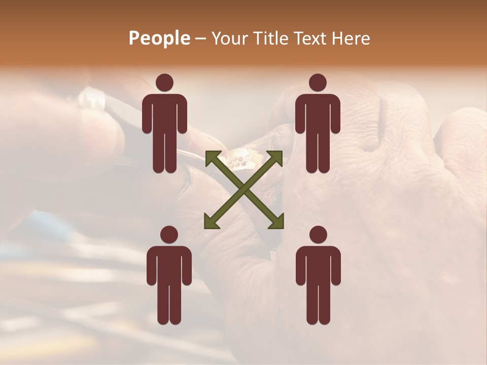 A Person Is Cutting Something With A Pair Of Scissors PowerPoint Template