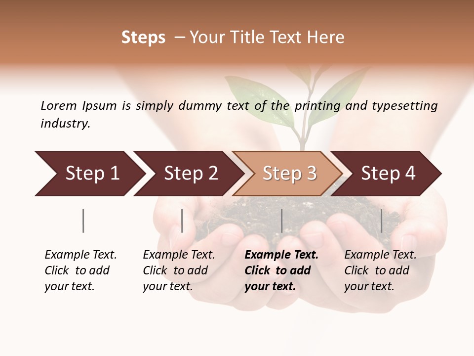 A Person Holding A Small Plant In The Studio PowerPoint Template