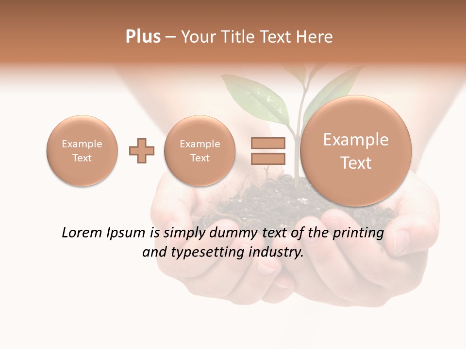 A Person Holding A Small Plant In The Studio PowerPoint Template