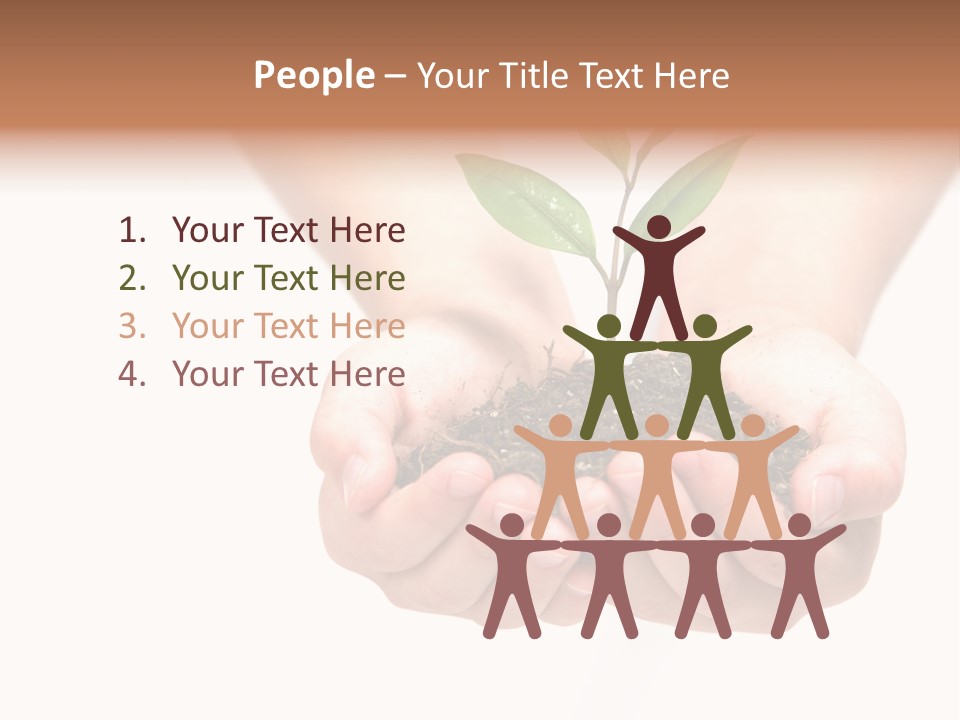 A Person Holding A Small Plant In The Studio PowerPoint Template