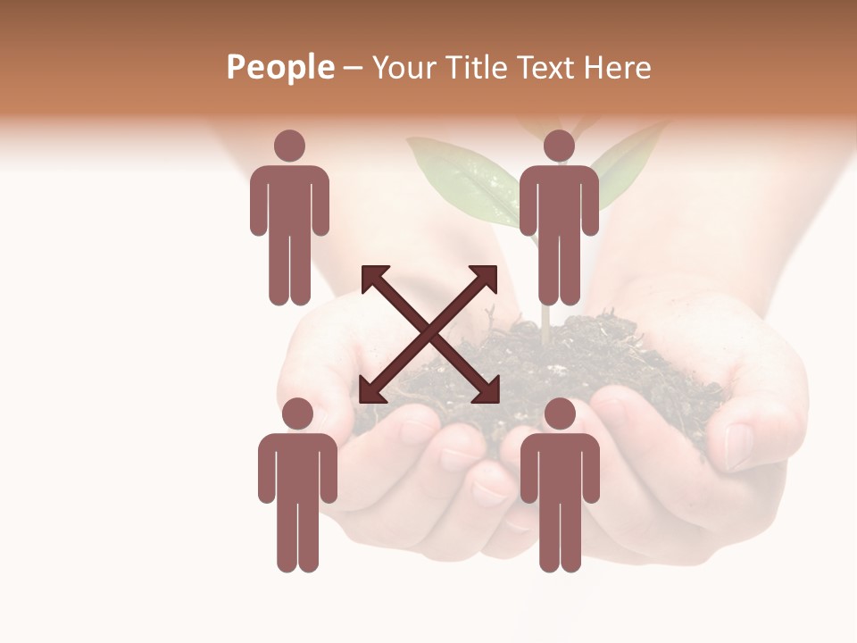 A Person Holding A Small Plant In The Studio PowerPoint Template