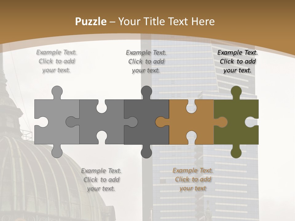 The Dome Of Flinders Street Railway Station, With The Mighty Eureka Tower In The Background. PowerPoint Template