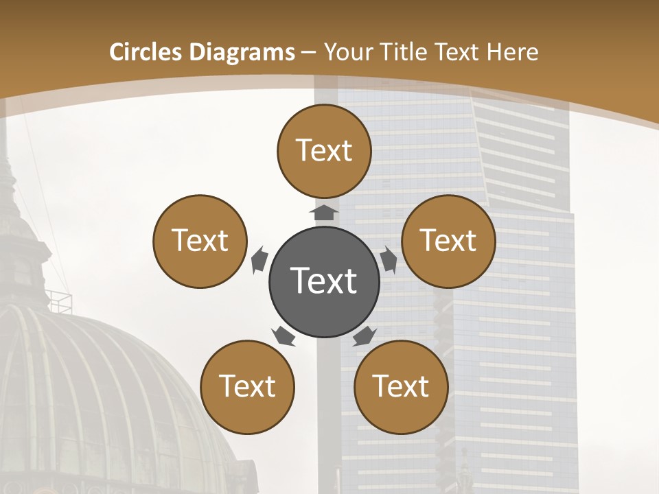 The Dome Of Flinders Street Railway Station, With The Mighty Eureka Tower In The Background. PowerPoint Template