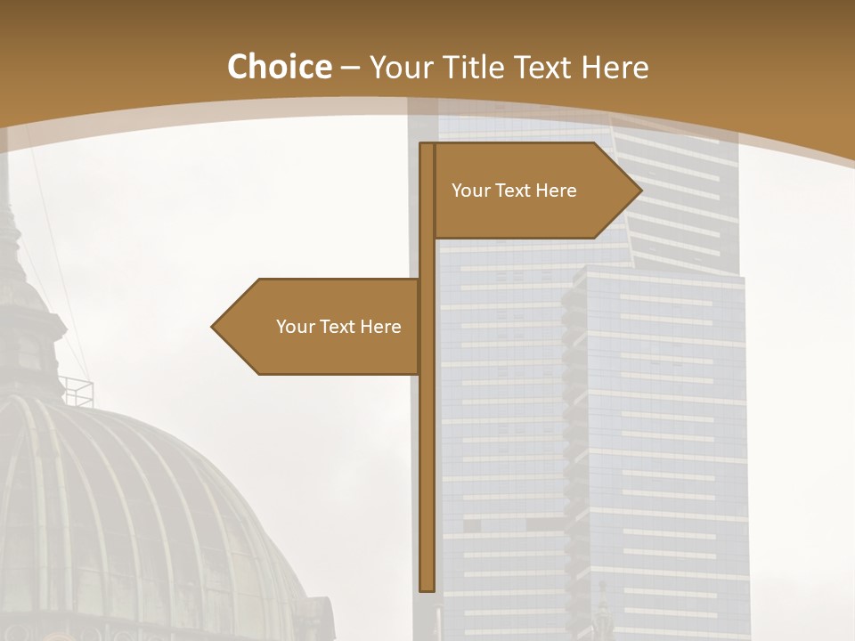 The Dome Of Flinders Street Railway Station, With The Mighty Eureka Tower In The Background. PowerPoint Template