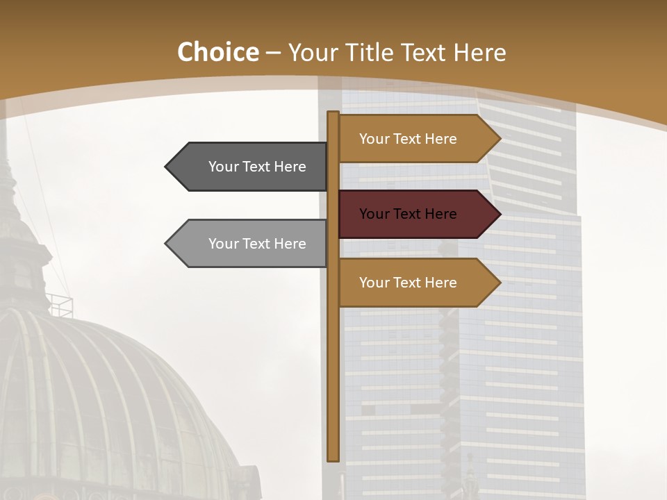The Dome Of Flinders Street Railway Station, With The Mighty Eureka Tower In The Background. PowerPoint Template