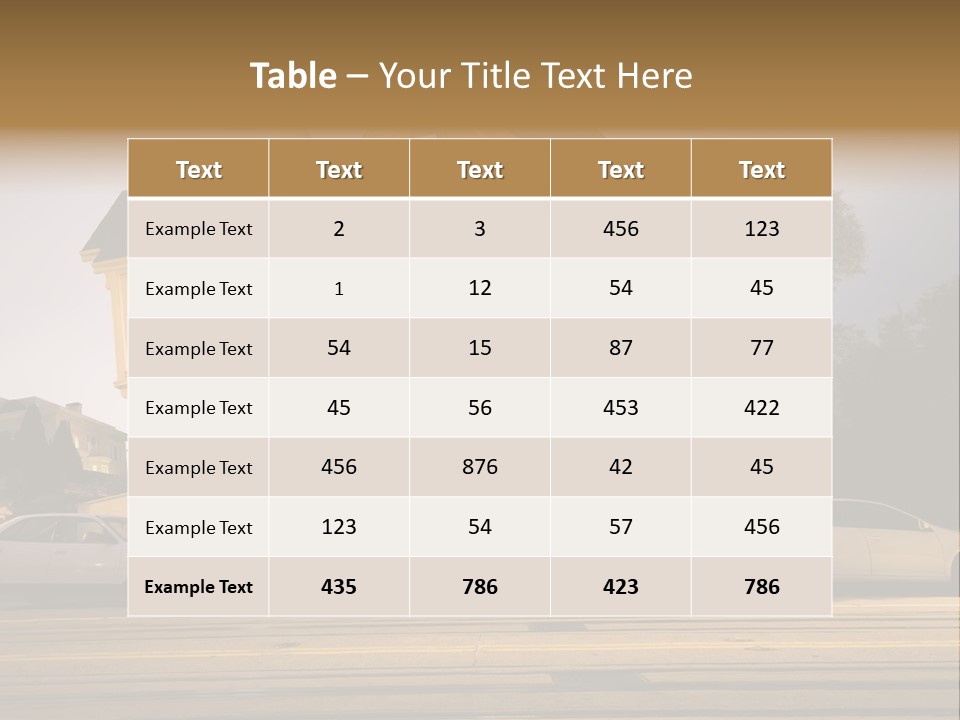A White Car Is Parked In Front Of A House PowerPoint Template