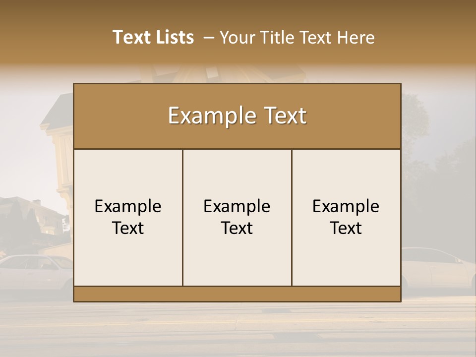 A White Car Is Parked In Front Of A House PowerPoint Template