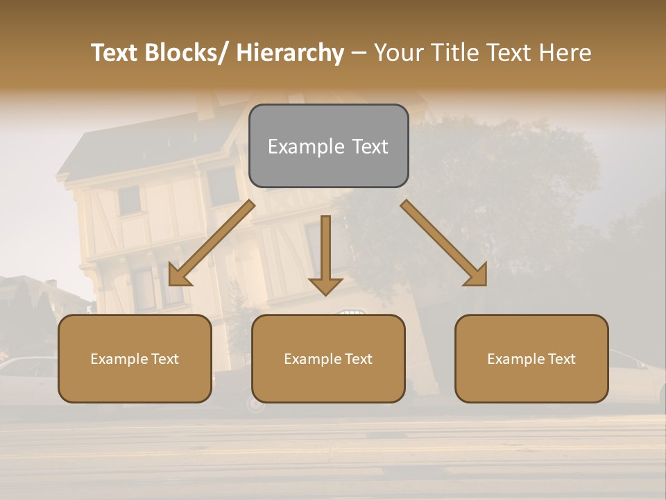 A White Car Is Parked In Front Of A House PowerPoint Template