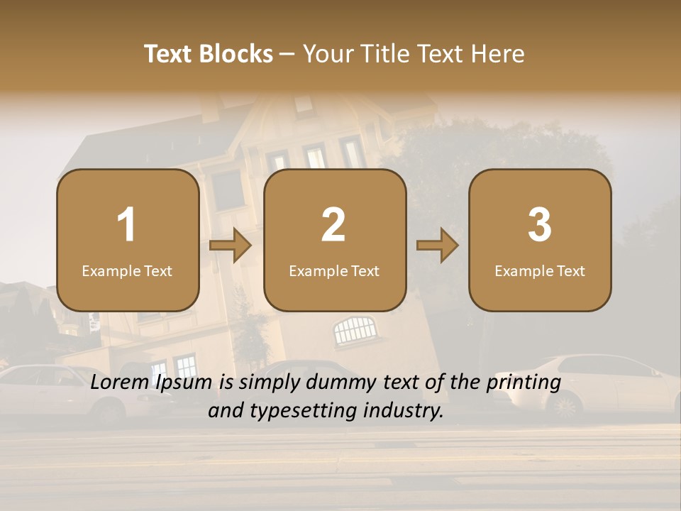 A White Car Is Parked In Front Of A House PowerPoint Template