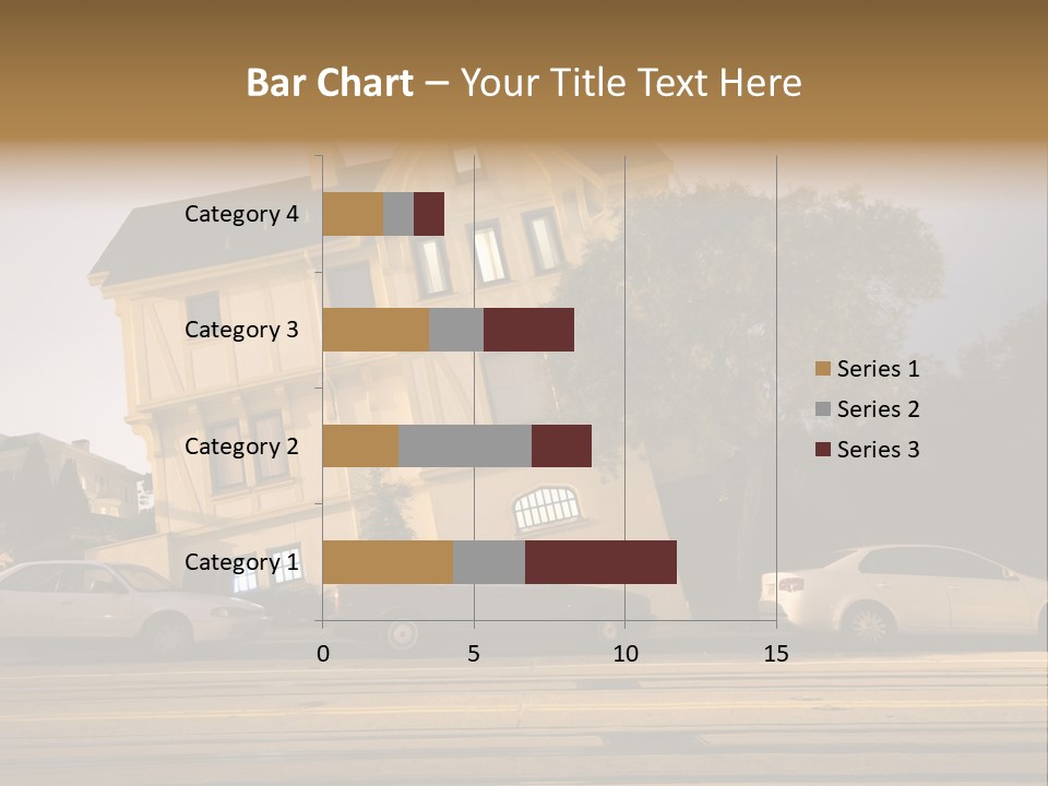 A White Car Is Parked In Front Of A House PowerPoint Template
