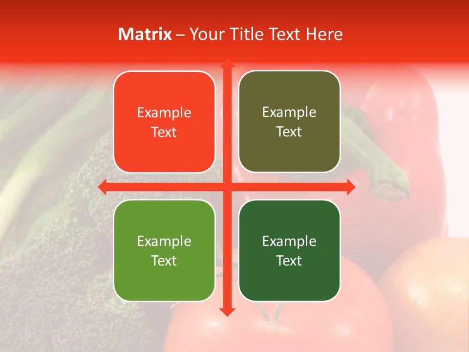 Fresh Vegetable On White Background PowerPoint Template